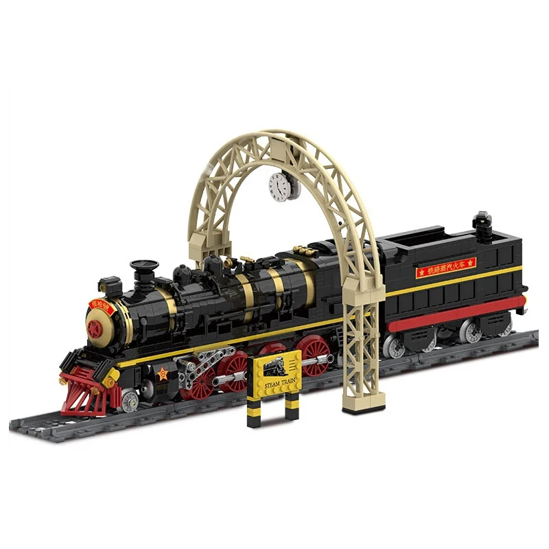 MOC 10194 Emerald Night Series Car Octan Train Tank Car Model Building Blocks DIY City Wagon Technology Bricks Educativi Toys