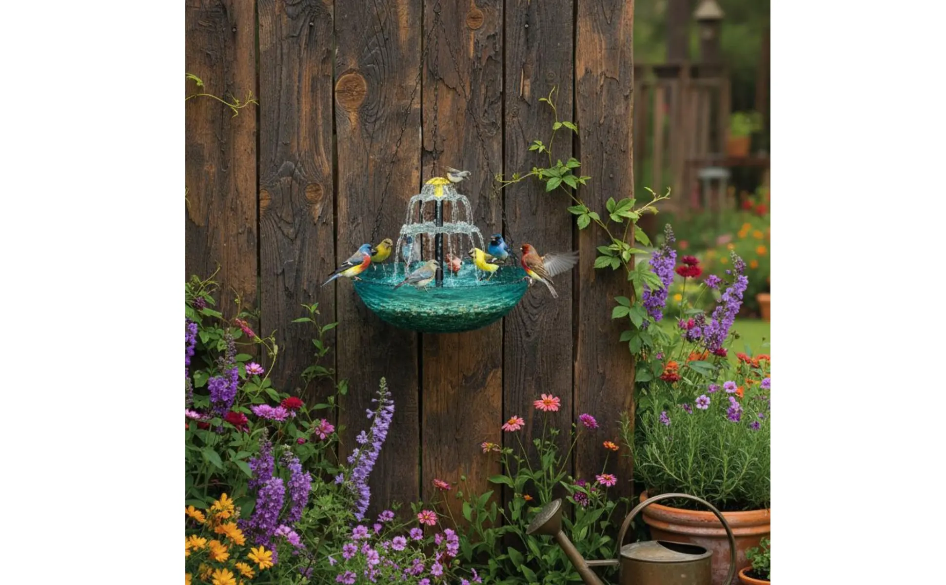Solar Hanging Bird Bath No Wiring Solar Bird Bath Fountain Garden Decor Easy to Hang Solar Hanging Bird Bath No Wiring Solar Bird Bath Fountain Garden Decor Easy to Hang