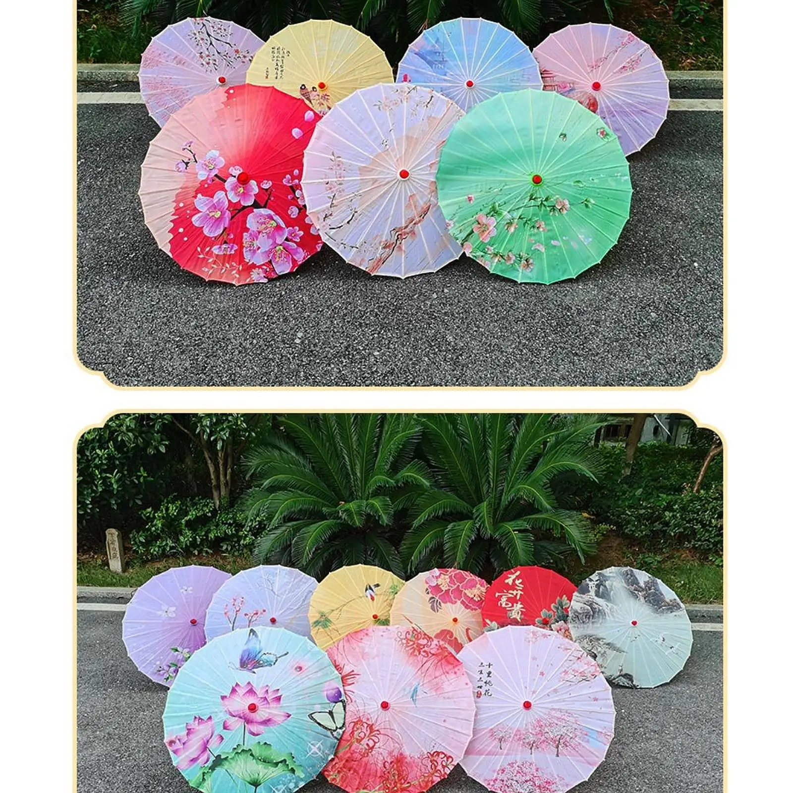 Chinese Classical Umbrella Oiled Paper Umbrella Oriental Parasol Handmade for Wedding Party Costumes Chinese Photo Props Decor