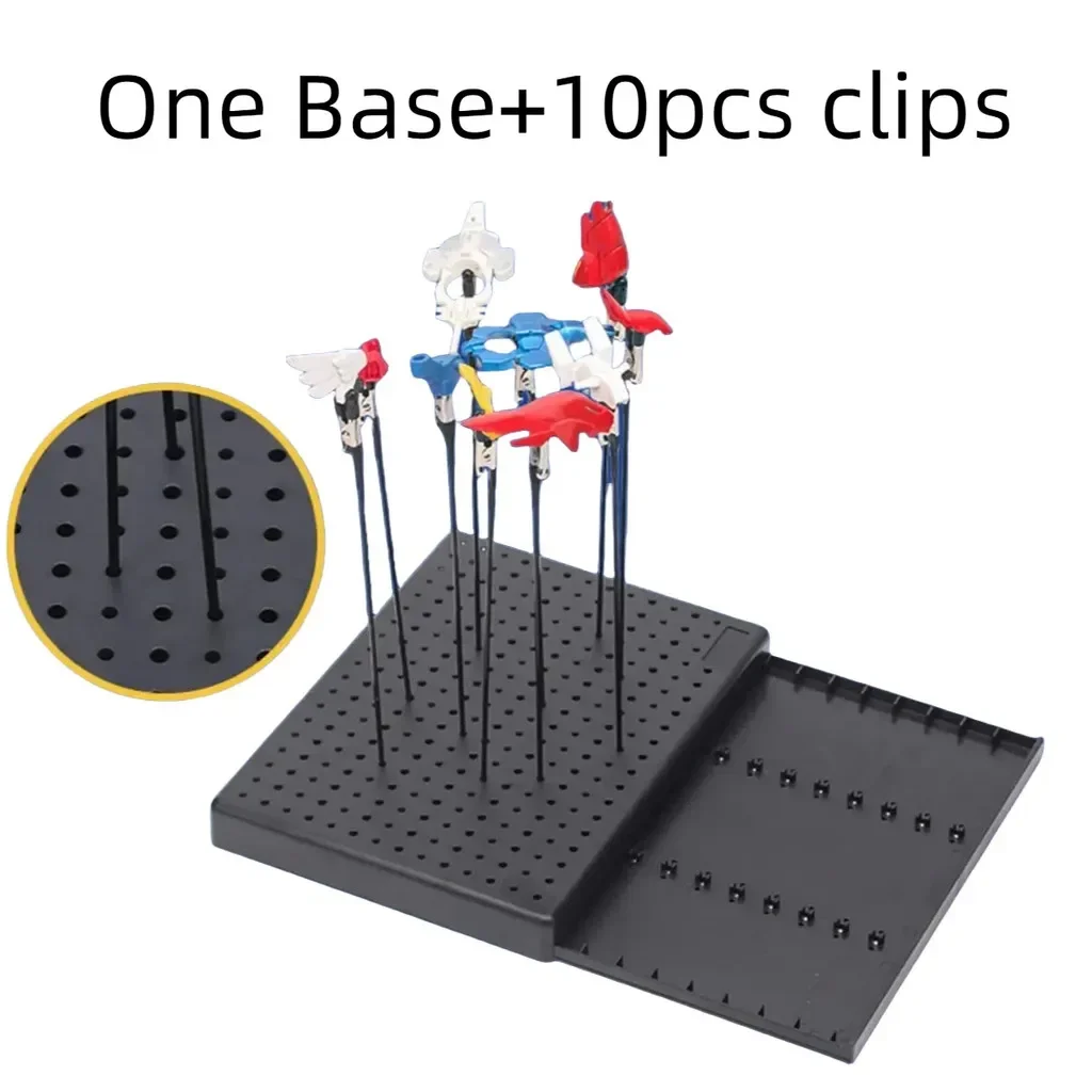 Malowanie modeli zaciski krokodylkowe z uchwytem podstawy do przechowywania dla Gundam zacisk krokodylkowy DIY miniaturowe narzędzia dla entuzjastów budowania modeli