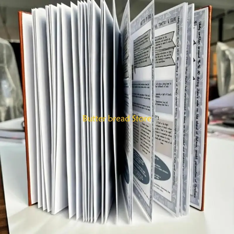 Picture 3: W89C Leather Bible Study Journal With 66 Pages 21x14cm Portable Travel Bible Study Guide Notebook for Note Taking Journaling