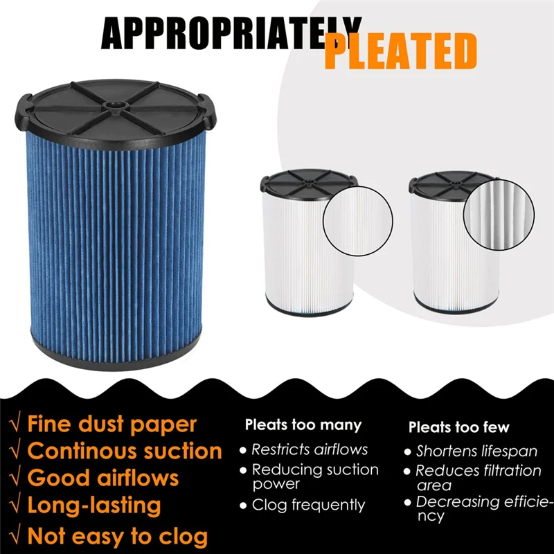 

Фильтры для CMXZVBE38776/CMXZVBE38751 Craftsman Fine Dust Filter, заменяет 9-38751, подходит для 5-20 галлонов магазина Vacuum 1988