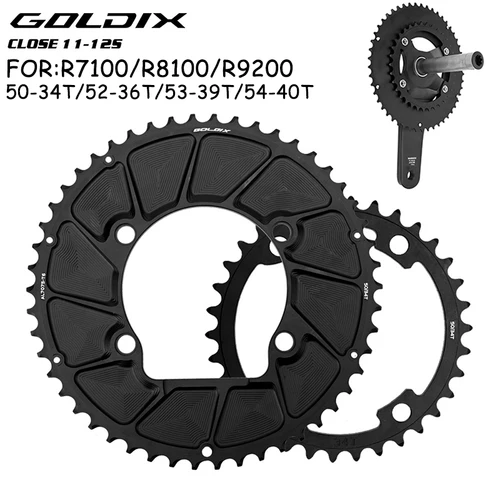 Imagen 1 del producto RIRO 110BCD rueda de cadena para R7100 R8100 R9200 11S 12S plato de bicicleta de carretera 50-34T 52-36T 53-39T 54-40T 110 BCD plato