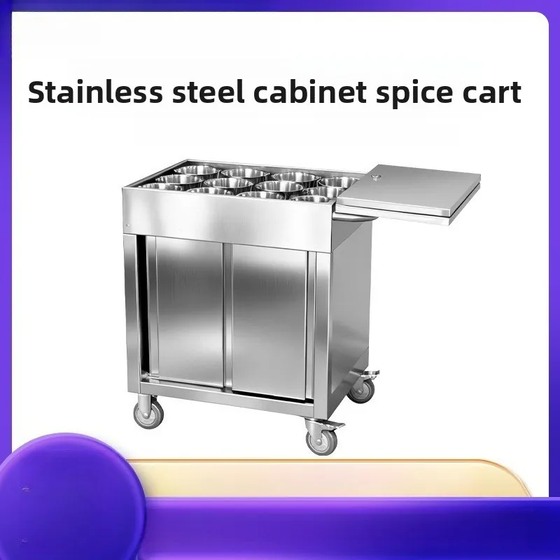 

LTT stainless steel seasoning truck commercial mobile seasoning truck kitchen seasoning table with wheels