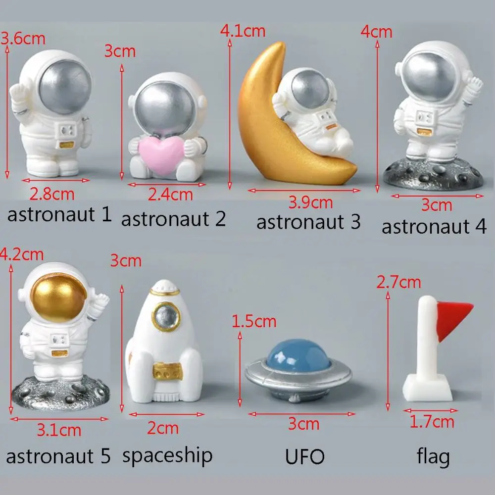 Cute Cartoon Astronaut Model Micro Miniatures Astronaut Figurines Bonsai Decor