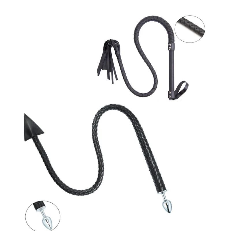 3Style PU leather Whip Metal Anal Plug Anal Whip Sex Devil Tail Cosplay Butt Plug Adult Games Anal Sex Toys for Couples