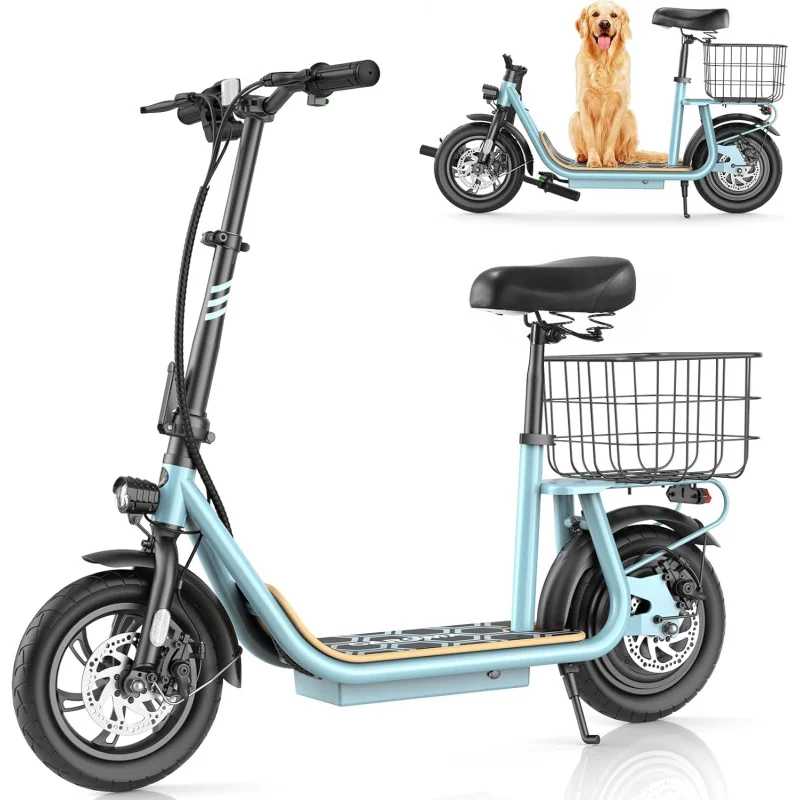 AQCaroma Peak 819W Adults,Electric Scooter with Seat and 12