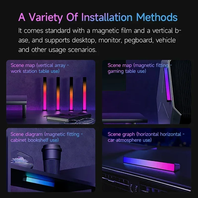 Yeelight RGB музыкальное управление звуком светодиодный светильник USB магнитный датчик свет ритм окружающая лампа ПК настольный декор свет