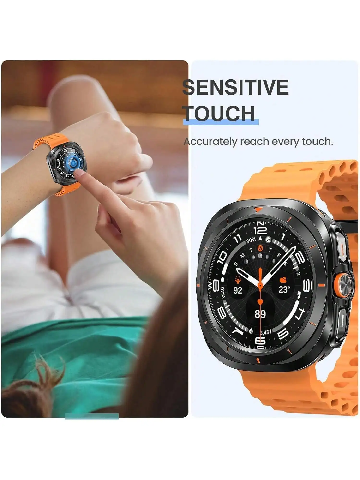 Coque en verre et étui pour Samsung Galaxy Watch 7 Ultra 47mm, protecteur d'écran, coque PC rigide pour Galaxy Watch 7