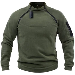 US Men's Tactical Outdoor Jacket Hunting Clothes Warm Zippers Fleece Pullover Man Windproof Spring Winter Coat Thermal Underwear