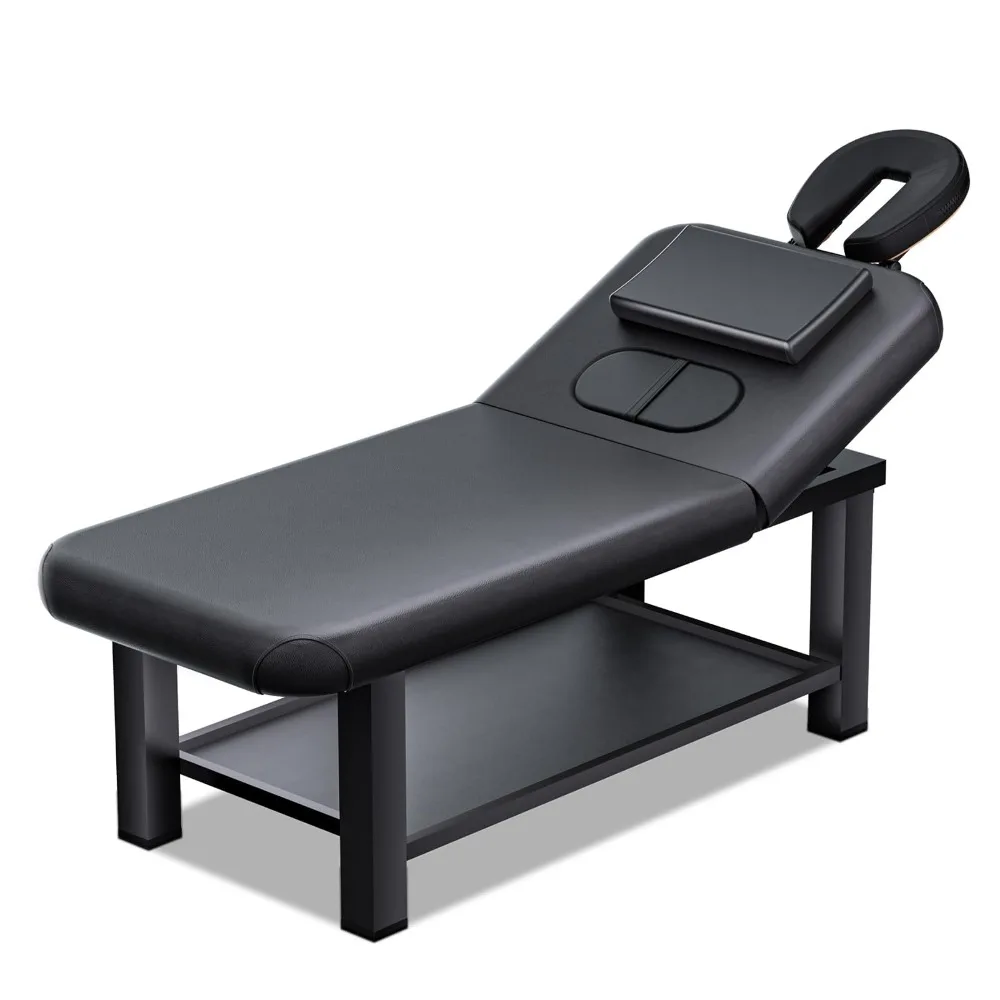 31in Wide Massage Table with 1500lbs Weight Capacity, Iron Base, Massage Bed Adjustable Height for Professional & Home