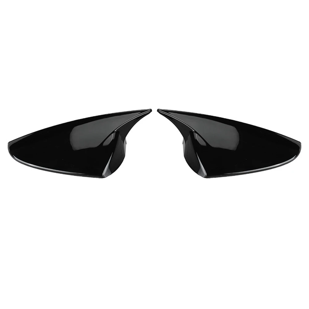 Abs ماتي الأسود ألياف الكربون البلاستيك لكزس ES GS LS 2016 - 2023 باب السيارة غطاء مرآة اكسسوارات السيارات الديكور الخارجي