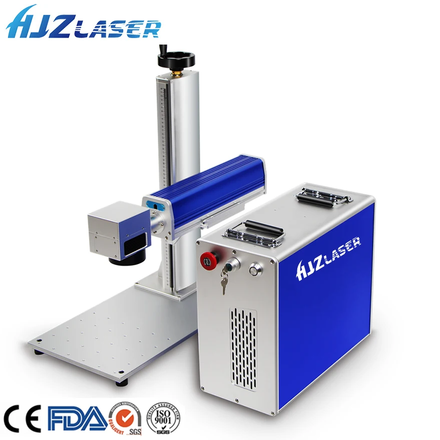 Metal Fiber Marking Machine Metal Smart Fiber Marker Machine With Computer Portable 30w