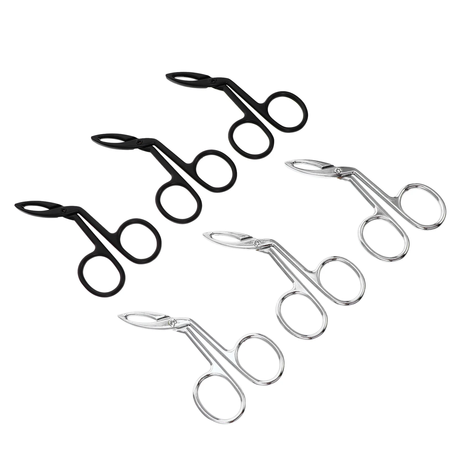 

6pcs Eyebrow Tweezers Flat Tip Slanted Tip Stainless Steel Facial Hair Trimmer Beauty Grooming Tool Zinc Aluminum Die Casting