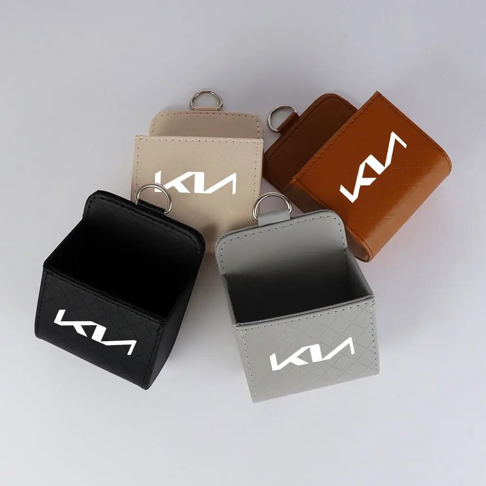 Car Storage Bag Car Air Outlet Debris Bag For Mobile Phone Key Sunglasses Vent Dashboard Tidy Organizer Box For Kia Rio Cerato