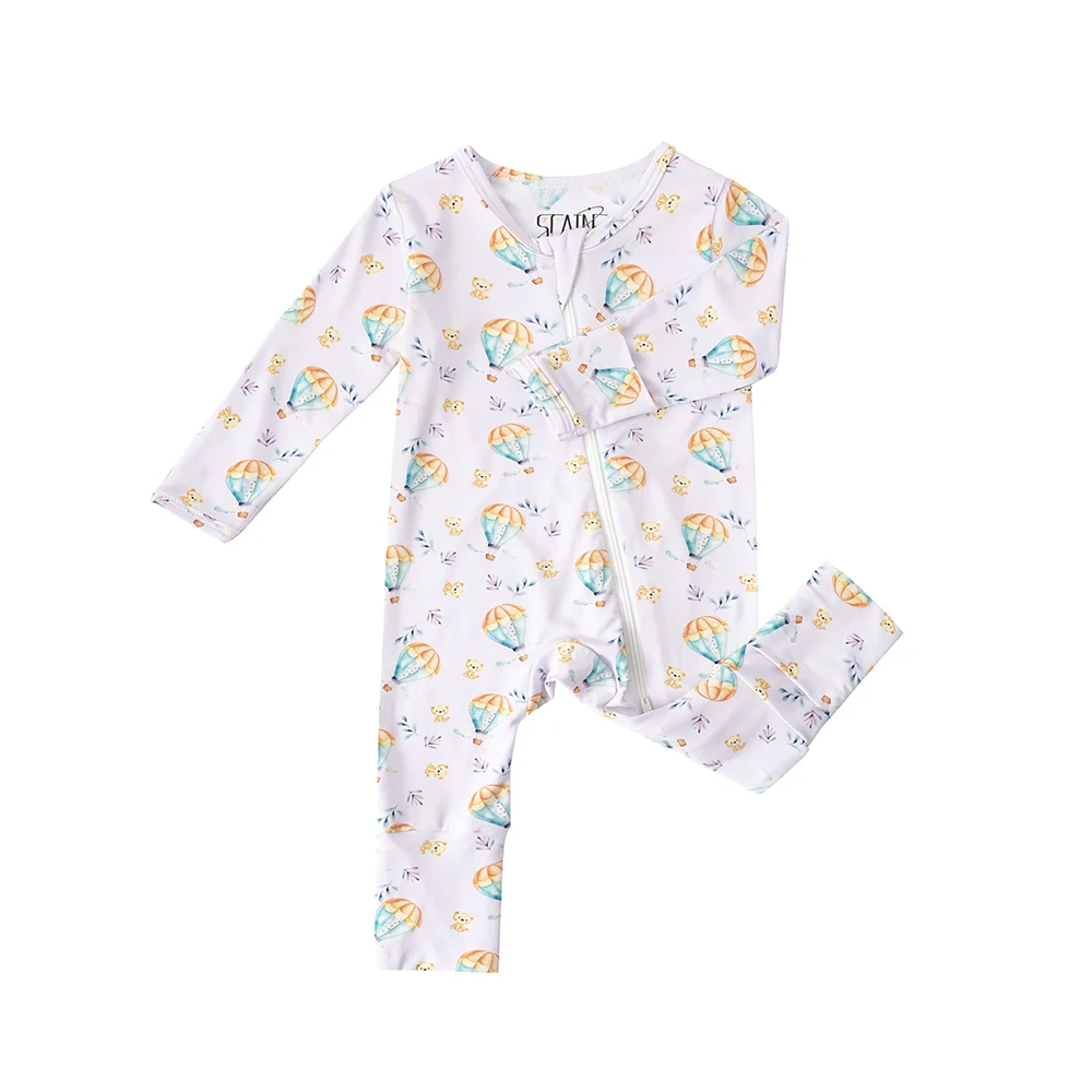 Two-piece fashion baby romper set, randomly selected Bamboo fibre baby romper, 0-24 months view 2