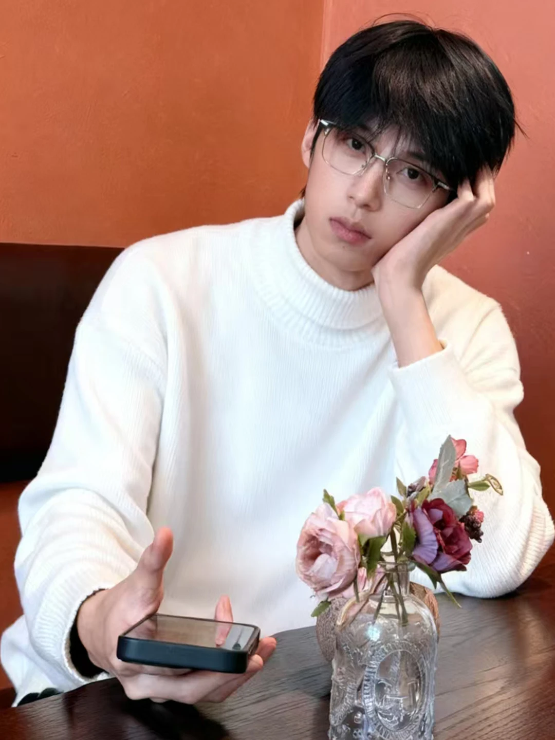 

Мужской трикотажный свитер с высоким воротником на флисовой подкладке, зимняя верхняя одежда, молодежный, мягкий, удобный, теплый, для прогулок по городу, повседневный