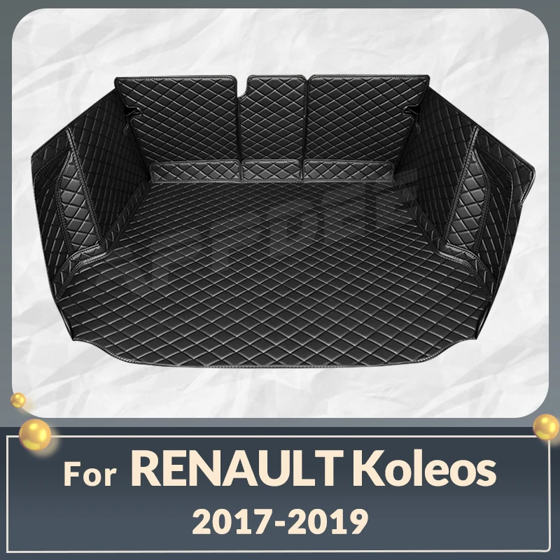 Auto Full Coverage Trunk Mat For Renault Koleos SUV 2017-2019 18 Car Boot Cover Pad Cargo Liner Interior Protector Accessories