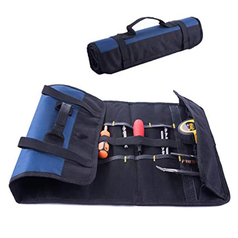 22 Pockets, Tool Roll Storage Box, Wrench Screwdriver Pliers Socket Canvas Bag, Eelectrician Men Use Storage Bag