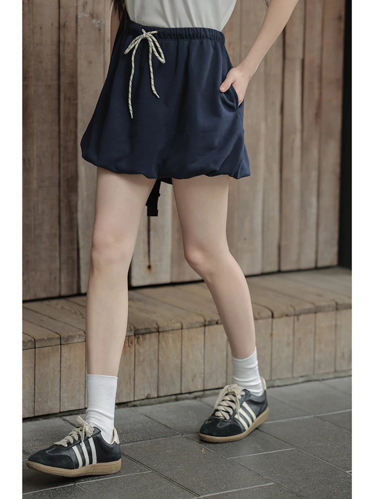 

High Waist A-Line Skirt for Women Summer 2026 New Sle Slimming Blue Flower Bud Skirt ort Skirt Versatile Ladies Skirt