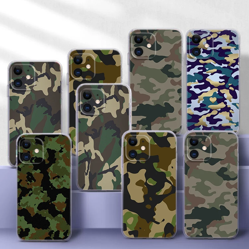 54F Camouflage Pattern Army Soft Case for Infinix Hot 20 20I 10i 10 11 11S NFC 9 Play Note 7 8 8I Zero X NEO