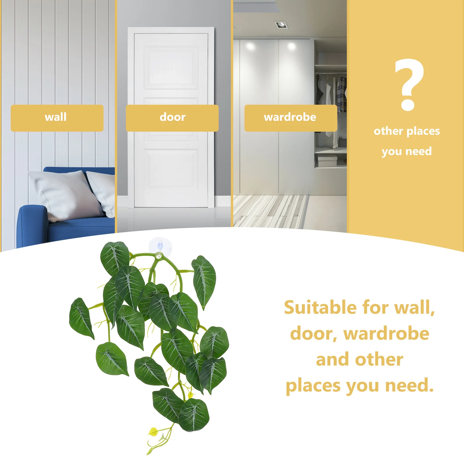 

Reptile Tank Plants Suction Cup Artificial Turtle Tank Hangings Realistic Habitat Decorations Reptile Terrarium Plants