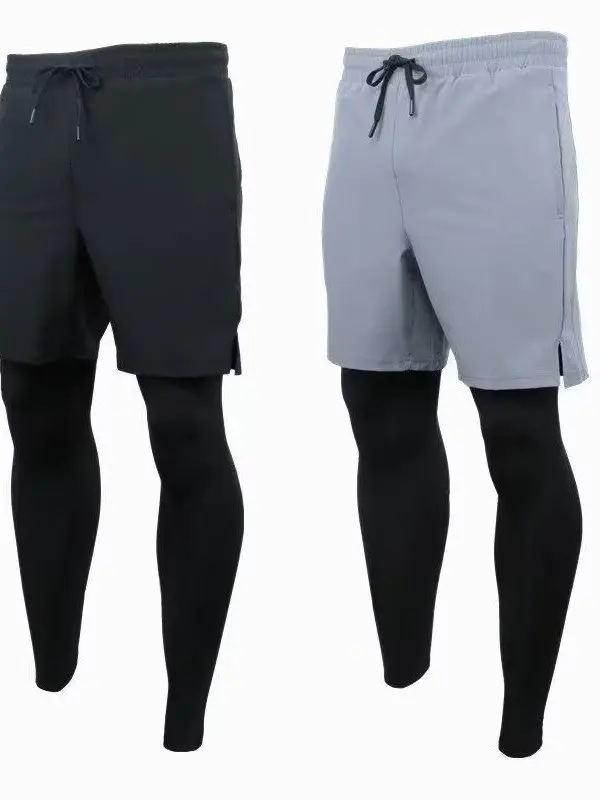 Men's Running Compression Trousers Professional Marathon Training Long Pants Fitness Gym Workout Tight Fit Quick Dry Anti-Bac...