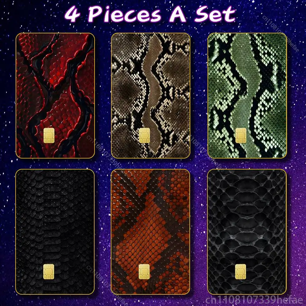 

Snakeskin pattern Art Sticker Case For Credit Bank Subway ID Decorative Self-adhesive Card Cover Skin