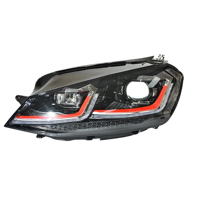 High quality Headlight for  Modified headlights double L style fit for VW Golf 7.5 2017 2018 2019