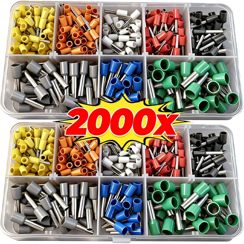 

2000/200x Cold Pressed Insulated Terminal Wire Connect Insulated Connector Crimp Terminator for Electrical Repairing Supplies