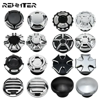 Motorcycle Black Chrome Fuel Gas Oil Cap Fuel Gas Tank Cover For Harley Sportster 883 1200 XL XR Iron Dyna Touring Softail FLHR