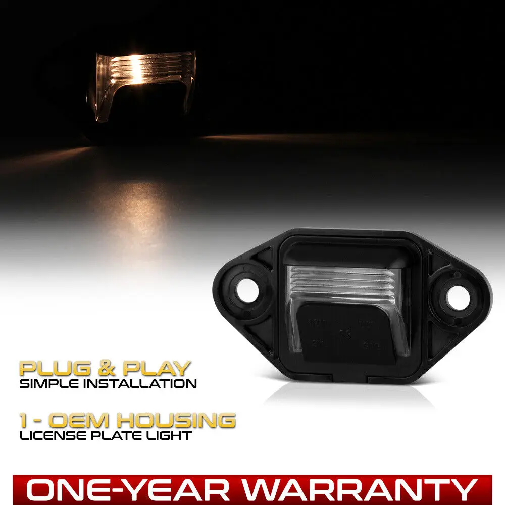 

1PC [OE-STYLE] Black License Plate Light Tag Lamp For Ford E150 E250 Econoline