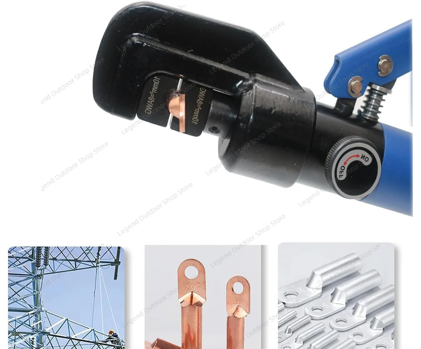 Cross-border hot product integral manual hydraulic pliers YQK70 copper and aluminum nose terminal cable crimping pliers
