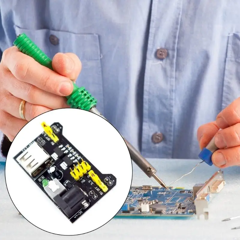 H7BC Lightweight Power Module for Breadboards Providing 5V and 3.3V Outputs for MB102