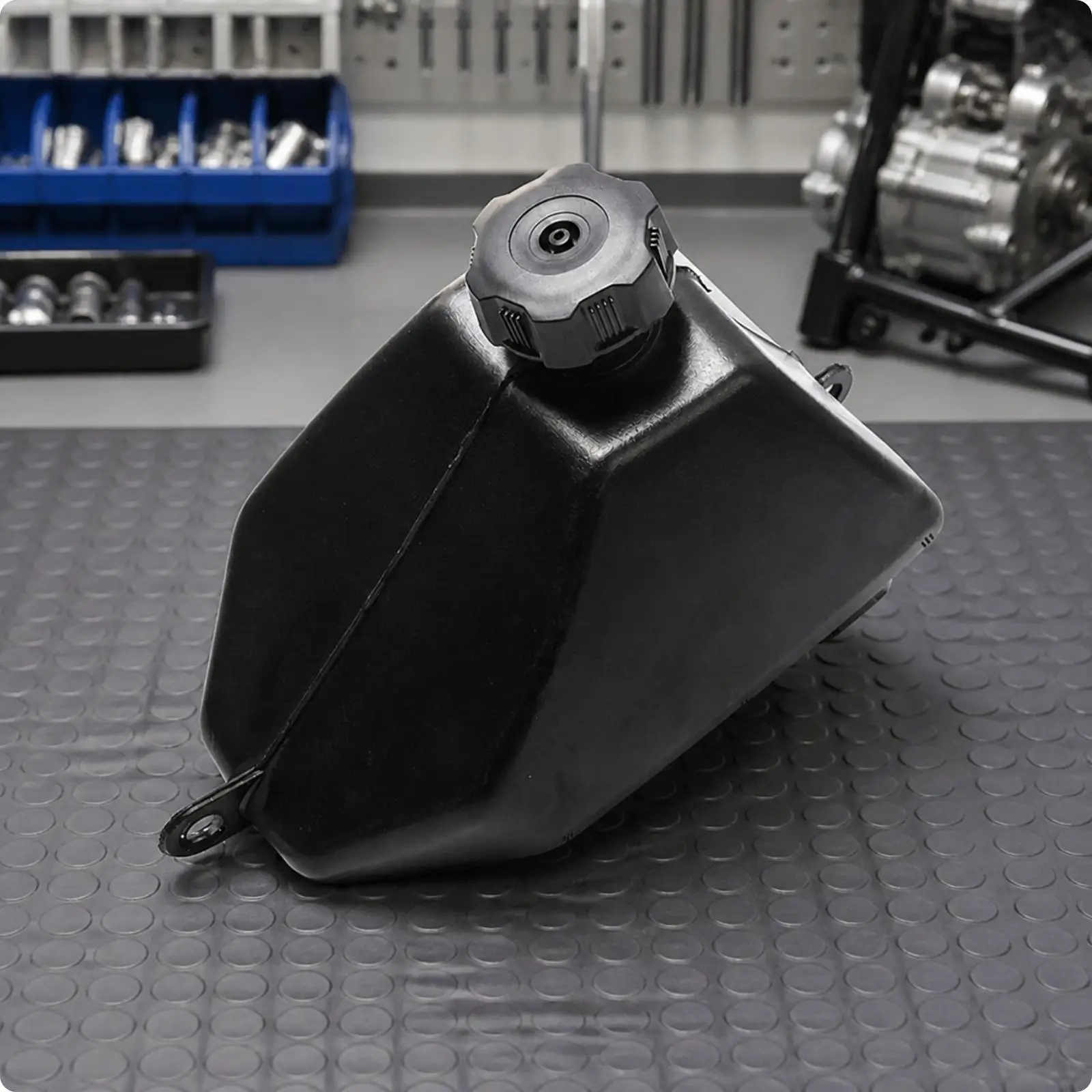 Plastic Atv Fuel Tank with Threaded Filler Neck and Mounting Tabs for Small Bull Atv 50 110 125cc