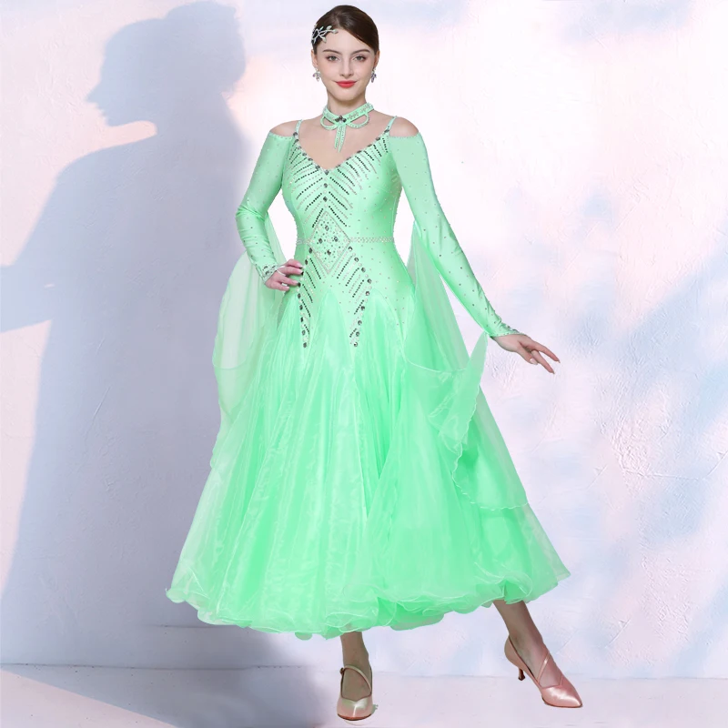 カスタマイズされた女性の大人のラテンスタンダードダンスジャズモダンダンス衣装ワルツ競技衣装パーティーパフォーマンス衣装