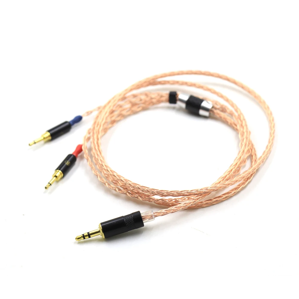 عالية الجودة 3.5 مللي متر ستيريو 8 الأساسية النحاس سماعة ترقية كابل ل ممن لهم PM-1 PM-2 HE1000 400S 560