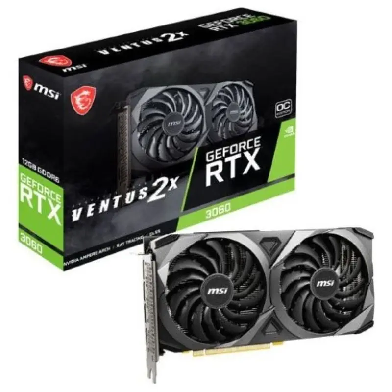 ที่สุดของกราฟิกการ์ด MF 3060 รุ่น MSI GeForce RTX 3060 Ventus 2X OC D6 12GB สำหรับผู้ใช้งานทั่วไป