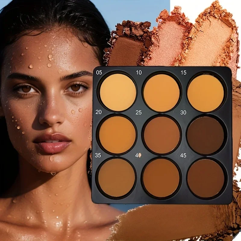 لوحة كونتور مقاومة للماء مكونة من 9 ألوان غير لامعة ثلاثية الأبعاد للتحكم في الزيت وتدوم طويلاً وسهلة المزج المصطبغة للعمق المتوسط