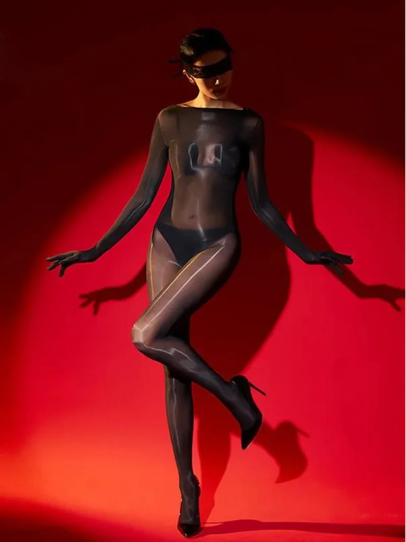 

Solid color minimalist 8Dexotic seamless tight fit and wrapping sensation full body tight fit full body jumpsuit stockings RFKD