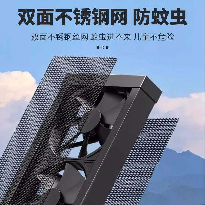 Household No installation No punching Retractable Window Exhaust Fan Powerful Silent Ventilation Fan for Kitchen
