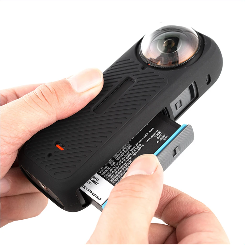 Leichtes Silikon-Schutzcover-Set für Insta360 X5 X4 Kameragehäuse, Objektivdeckel, Trageschlaufen, präzise Ausschnitte für vollen Zugriff – Detail 12