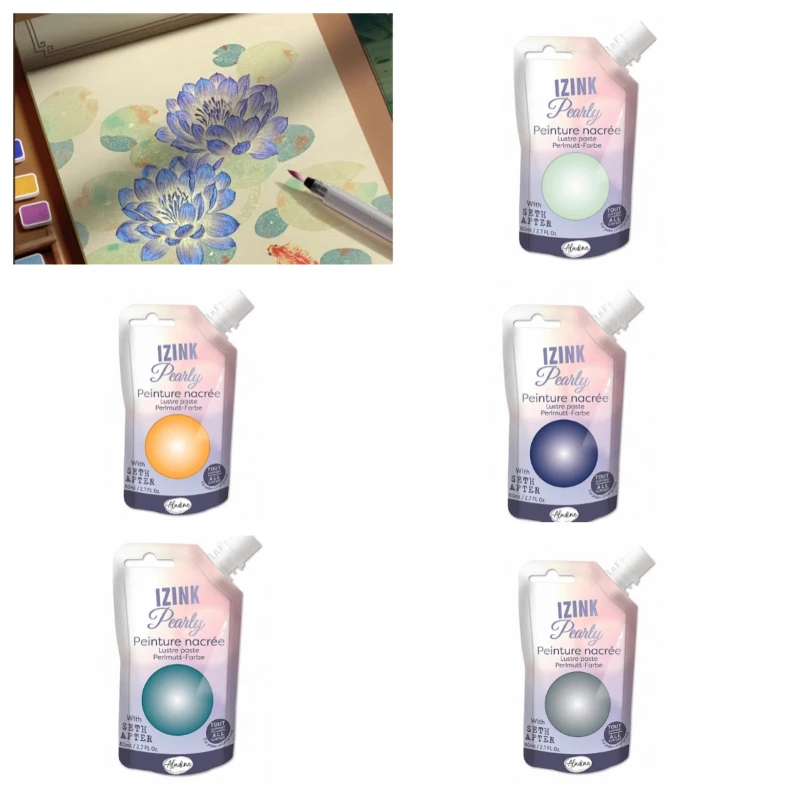 

80 мл перламутровый пигмент DIY живопись граффити раскраска цветная живопись акварельная краска специально разработанная для студентов искусства