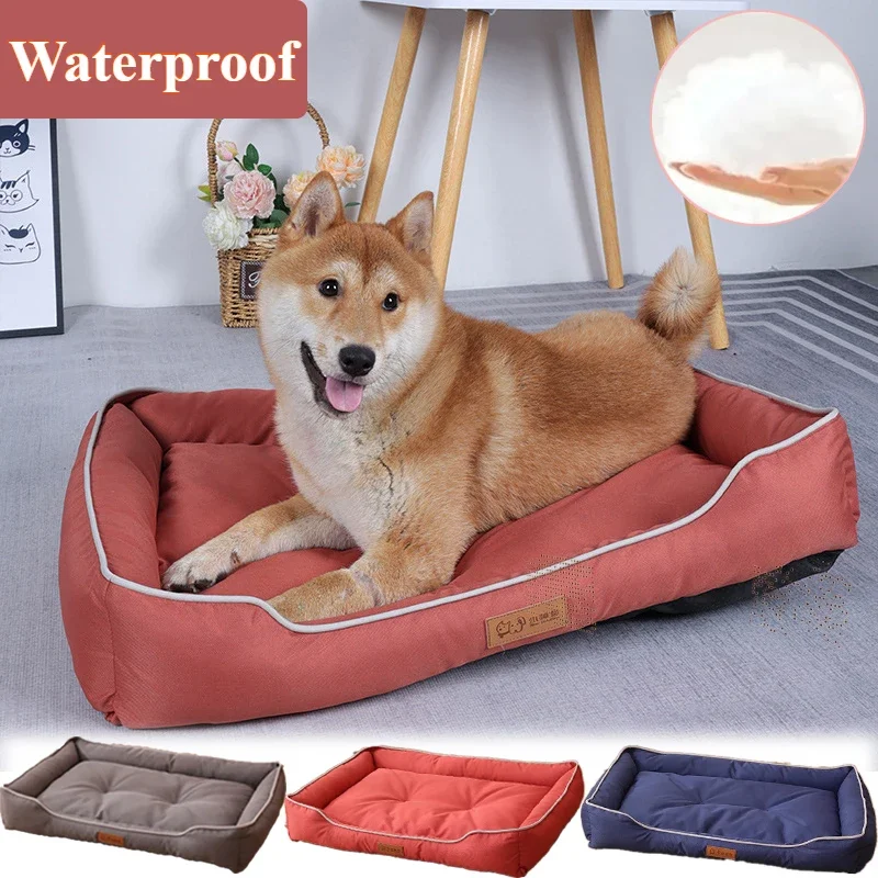 

Luxury Waterproof Cat Dog Bed Oxford Cloth Pet Dogs Beds Soft Thickened PP Cotton Filling Bite-resistant Pet Mat Dog Accessories