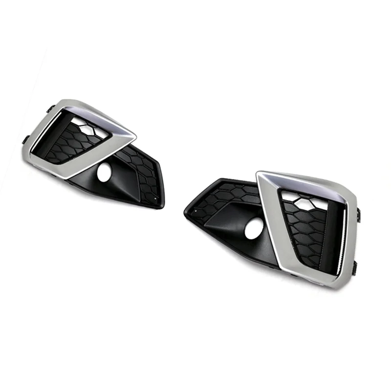 

A77Q-Car Front Bumper Grille Fog Lamp Light Cover Grille For A4 A4L 2020-2021 Sport