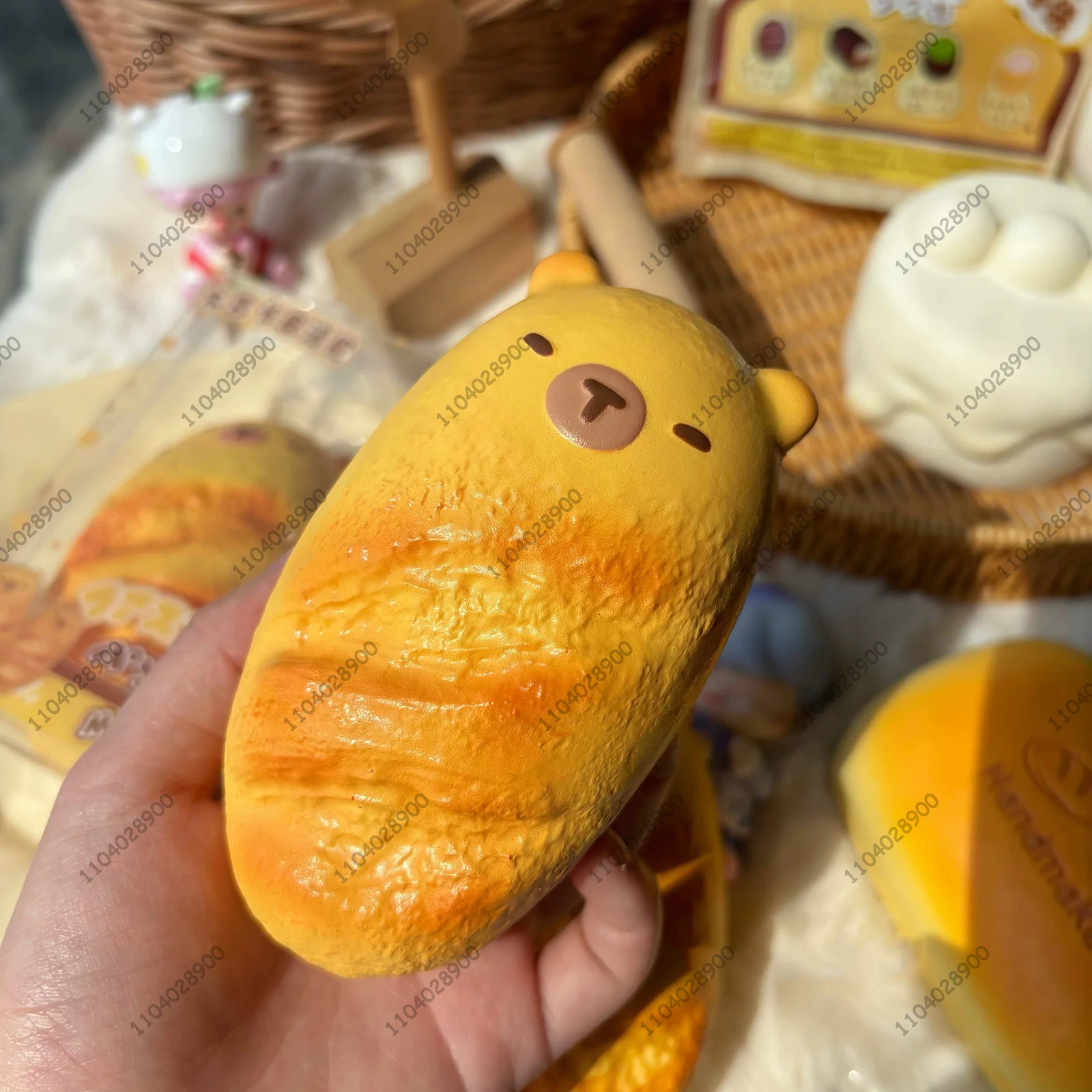 カピバラバゲットスローライジングスクイーズケーキパイパンペストリースクイーズスローリバウンドスクイーズおもちゃ抗ストレスリリースハンドリラックスおもちゃ