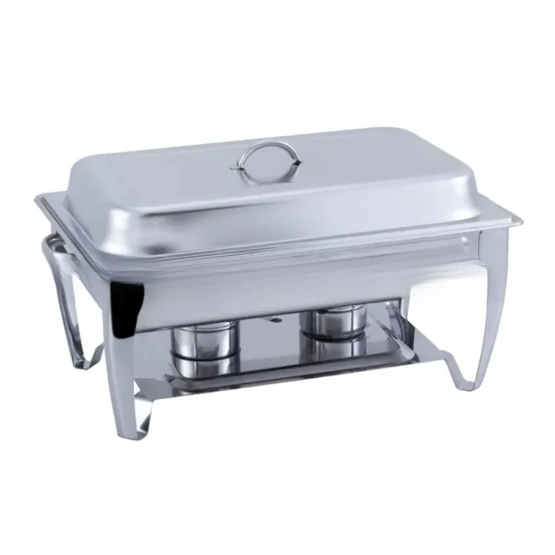 

Chafing Dish Stainless Steel Folding Full Size Rectangular Chafers For Catering Buffet Warmer