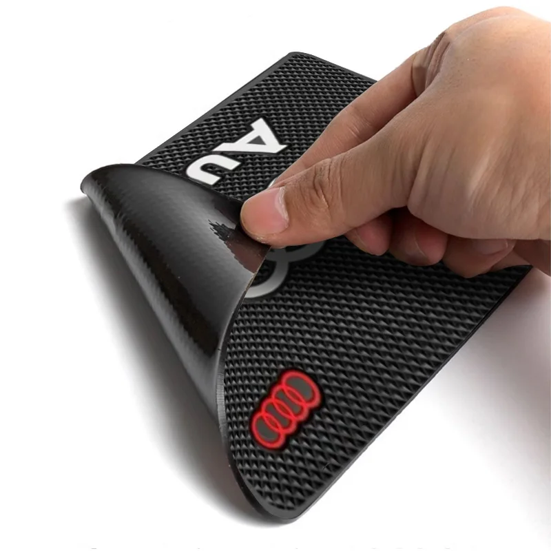Car Logo Non Slip Mat Auto Dashboard Sticky PVC Pad For Audi Sline RS3 RS5 RS6 RS7 S3 S4 S5 S6 S7 A4L A3 A4 A5 A6 A7 TT Q2 Q5 B9 view 3