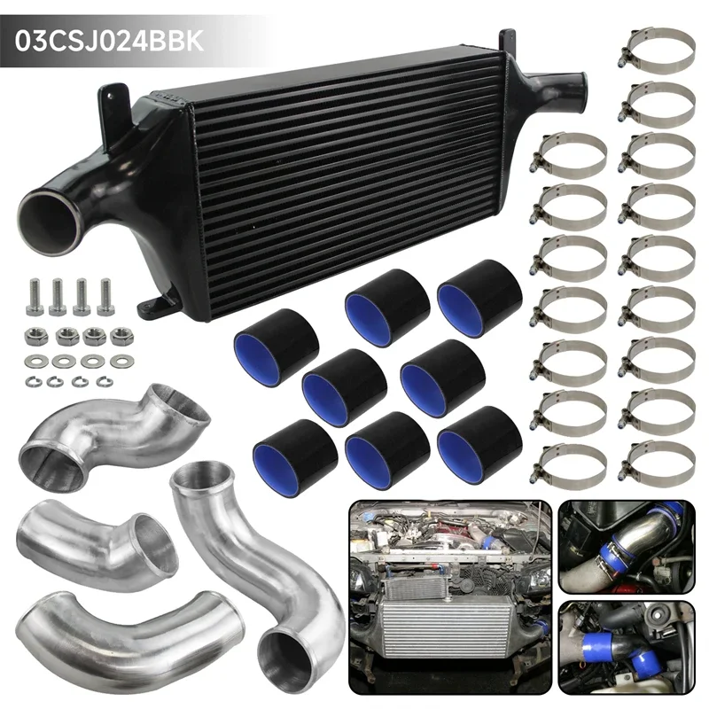 Black/Blue/Red Intercooler Hose Kit Front-Mount FMIC Upgrade Fits For Nissan Skyline R33 R34 GTR RB26DETT High Performance