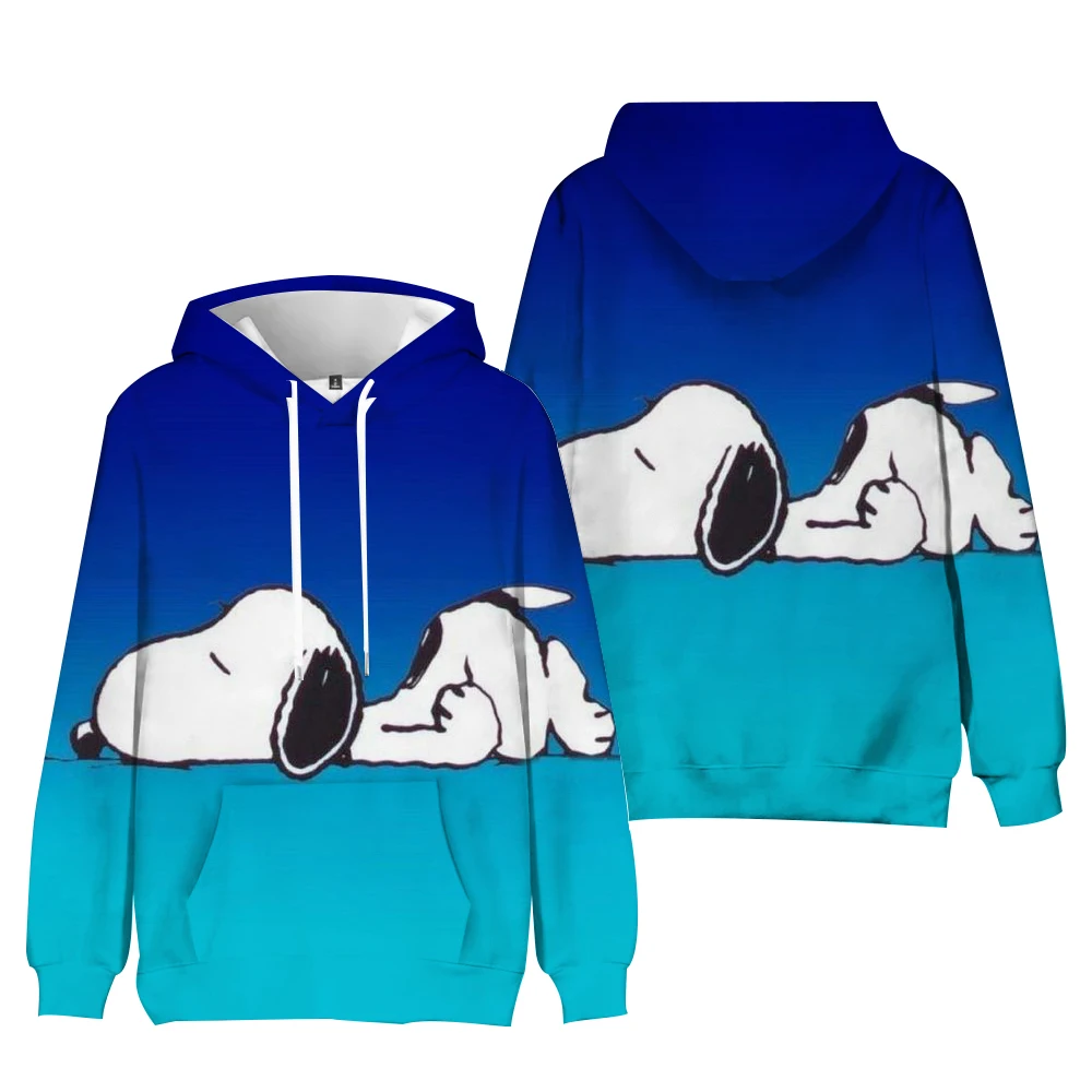 Woman\'s Hoodie New Autumn/Winter Fashion Y2K Snoopy cartoon print Sweatshirts Round Neck Coat Loose Long Sleeve Hatless Hoodie